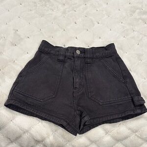 PacSun Charcoal High Waist Denim Shorts